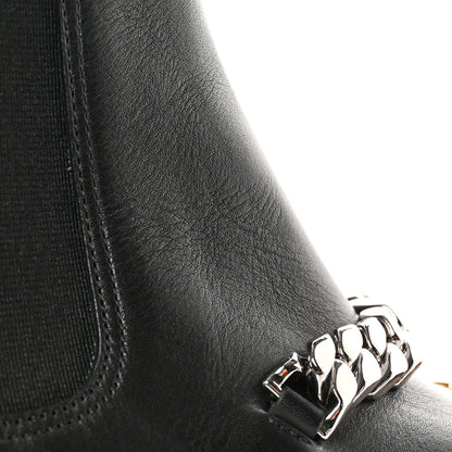 Gucci Flores Calfskin Horsebit Chain Ankle Boots 37 Black 15 of 18