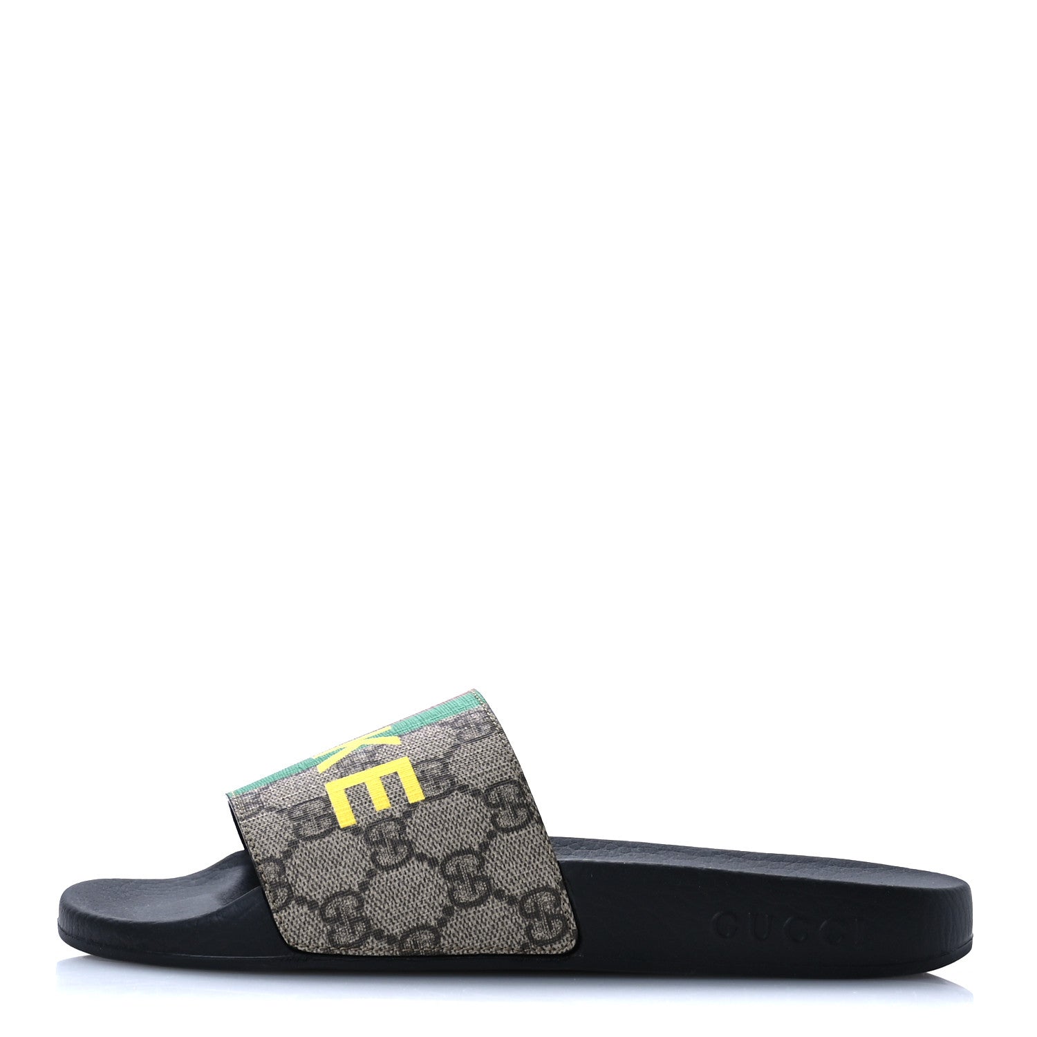 Gucci GG Supreme Monogram Fake/Not Slide Sandals 37 Beige Ebony 1 of 8