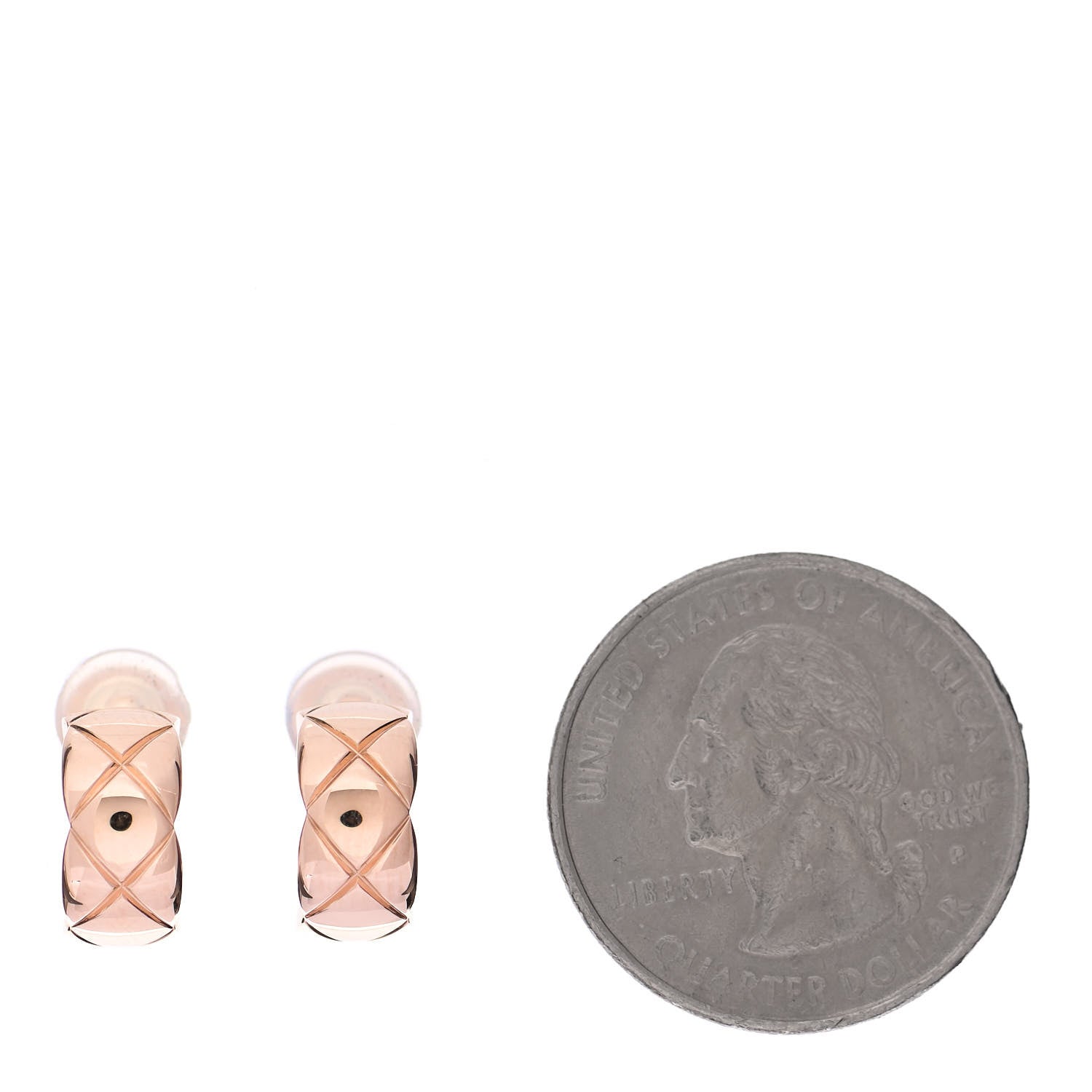 Chanel 18K Beige Gold Coco Crush Hoop Clip-on Earrings 2 of 5