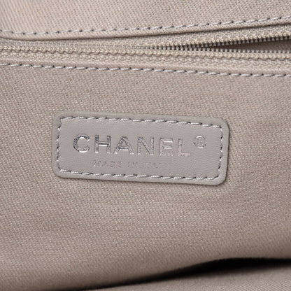 Chanel Glazed Calfskin Large Deauville Tote Blue 6 of 9