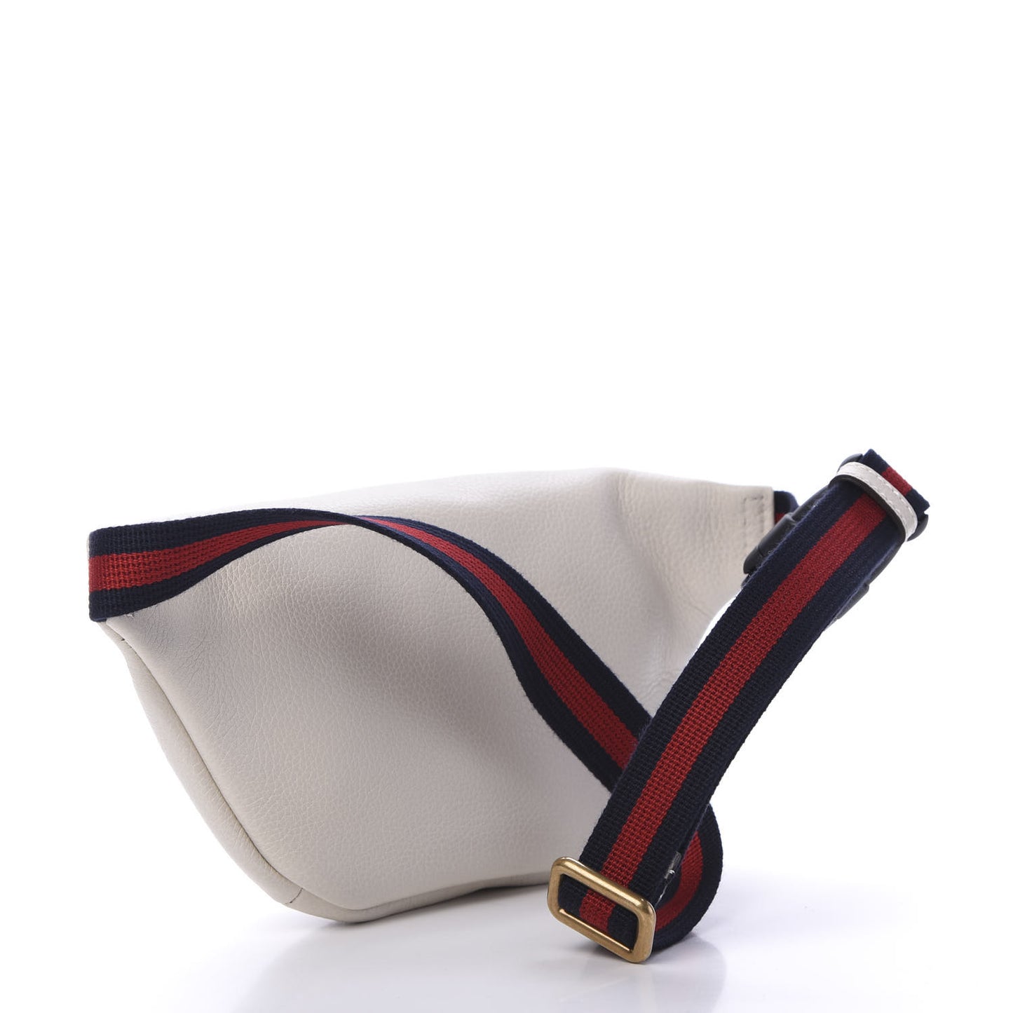 Grained Calfskin Small Logo Belt Bag White