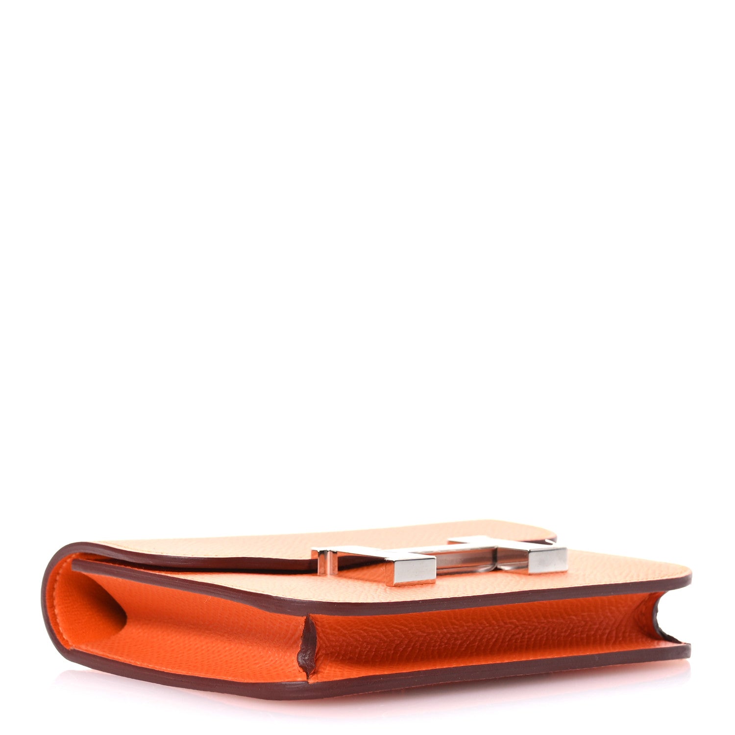 Hermes Epsom Constance Slim Wallet Orange 5 of 9