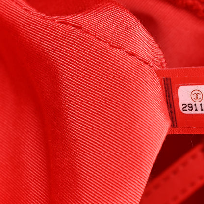 Chanel Wool Tweed Large Zipped Shopping Tote Red 7 of 11