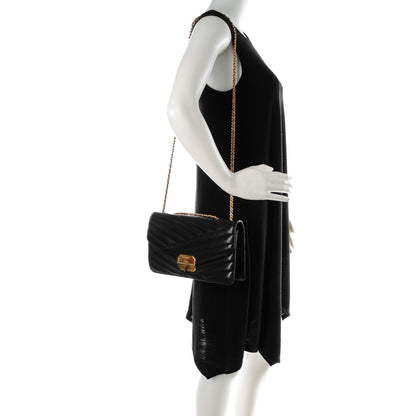 Chanel Calfskin Chevron Quilted Gabrielle Flap Black 2 of 10
