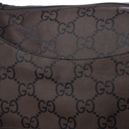 Gucci Nylon Monogram Extra Large Satchel Dark Brown 8 of 18