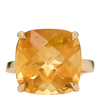 Tiffany 18K Yellow Gold Citrine Sparklers Cocktail Ring 51 5.75 1 of 6