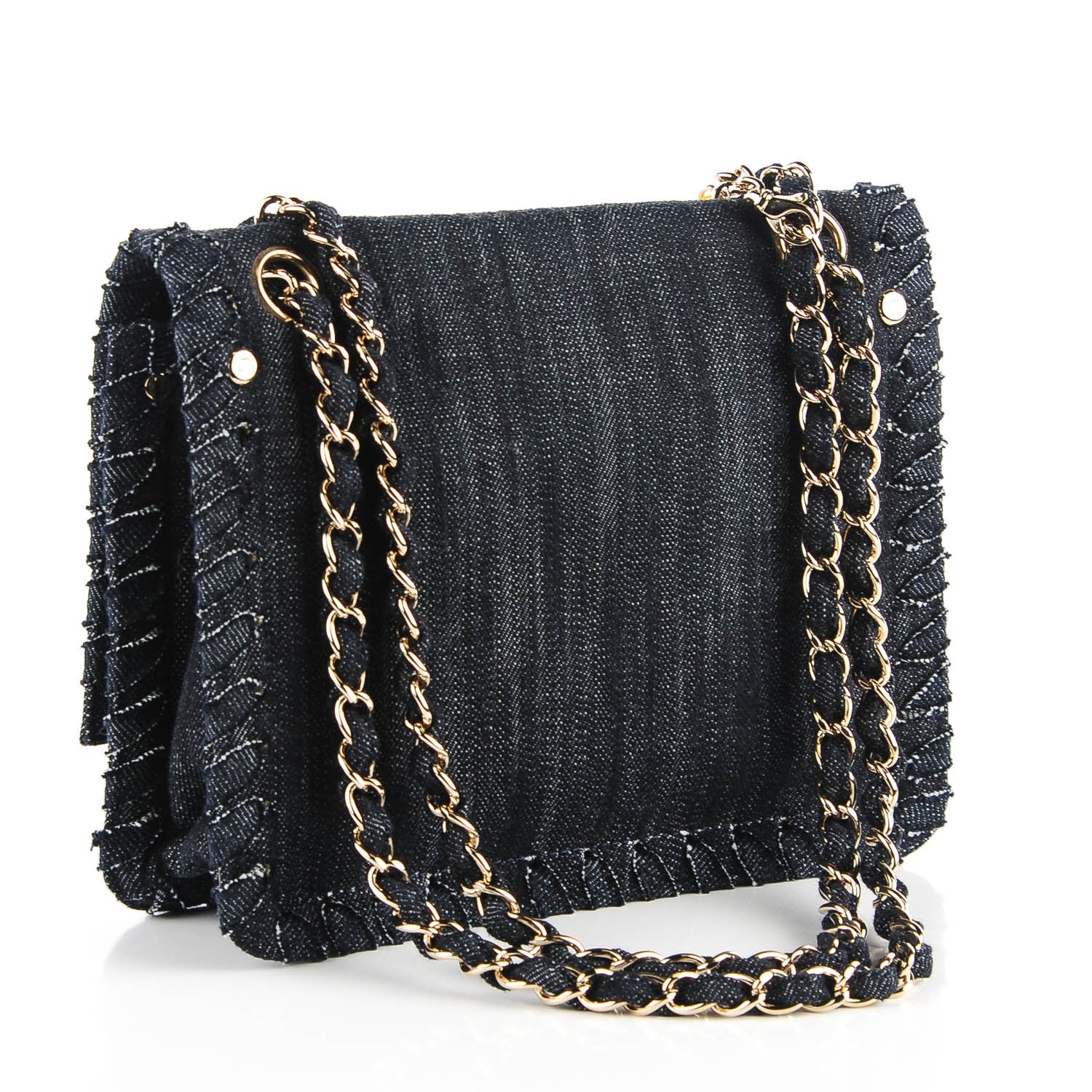 Chanel Denim Embroidered Night Flight Reissue Flap Blue 3 of 8