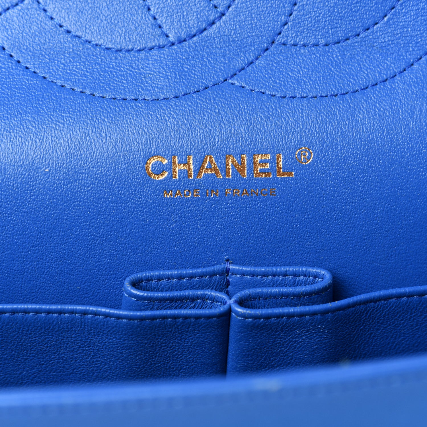 Chanel Lambskin Quilted Jumbo Double Flap Blue 6 of 10