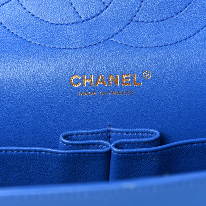 Chanel Lambskin Quilted Jumbo Double Flap Blue 6 of 10