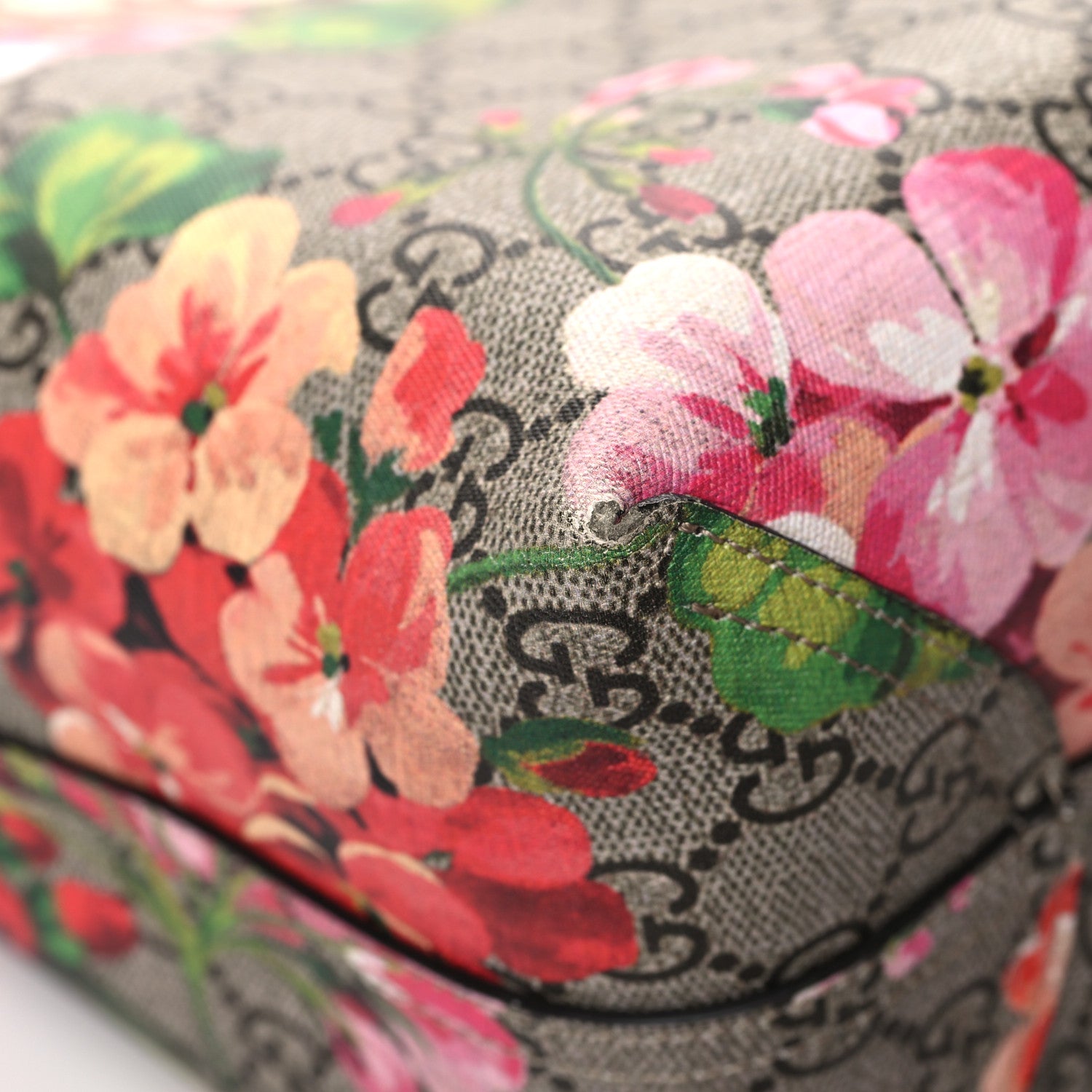 Gucci GG Supreme Monogram Blooms Medium Reversible Tote Beige Multicolor Dry Rose 10 of 11