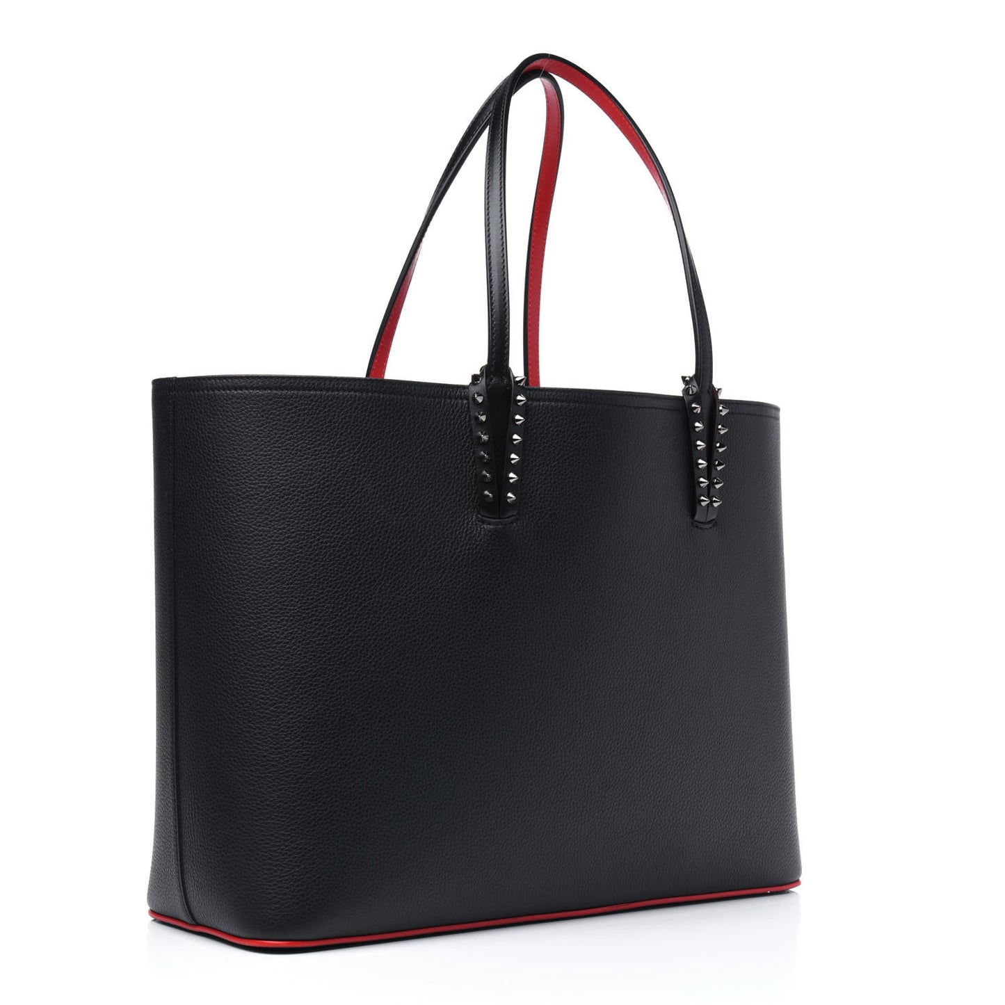 Calfskin Spikes East West Cabata Tote Black