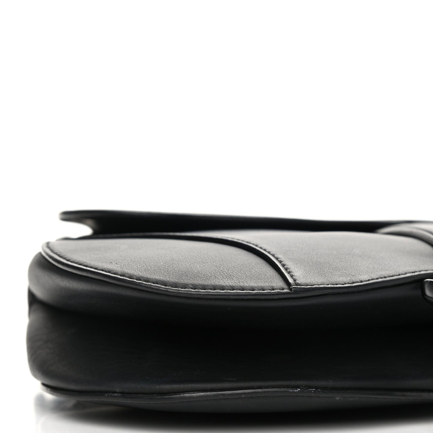 Ultra Matte Calfskin Mini Saddle Bag Black