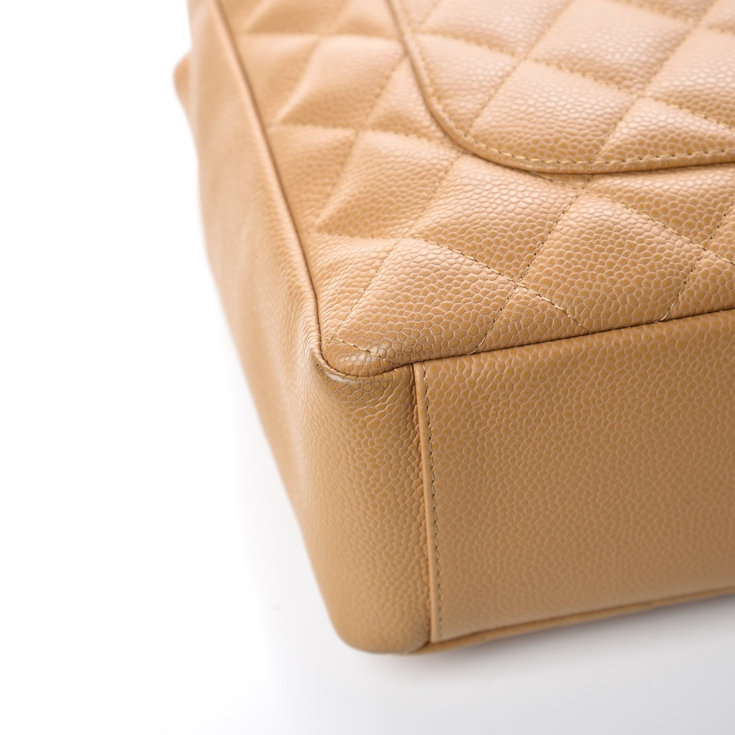 Chanel Caviar Quilted Petit Shopping Tote PST Dark Beige 12 of 13