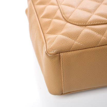 Chanel Caviar Quilted Petit Shopping Tote PST Dark Beige 12 of 13