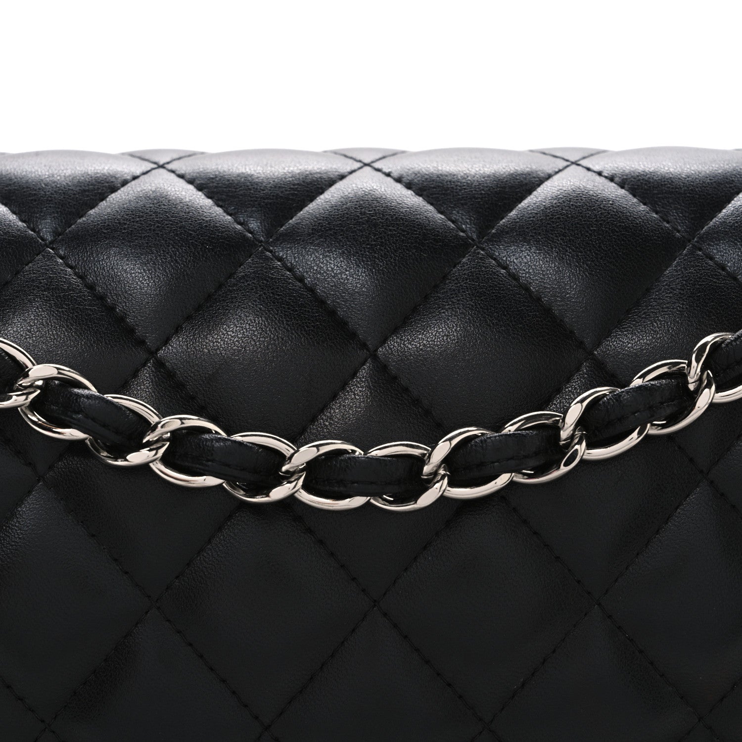 Chanel Lambskin Quilted Jumbo Double Flap Black 8 of 11