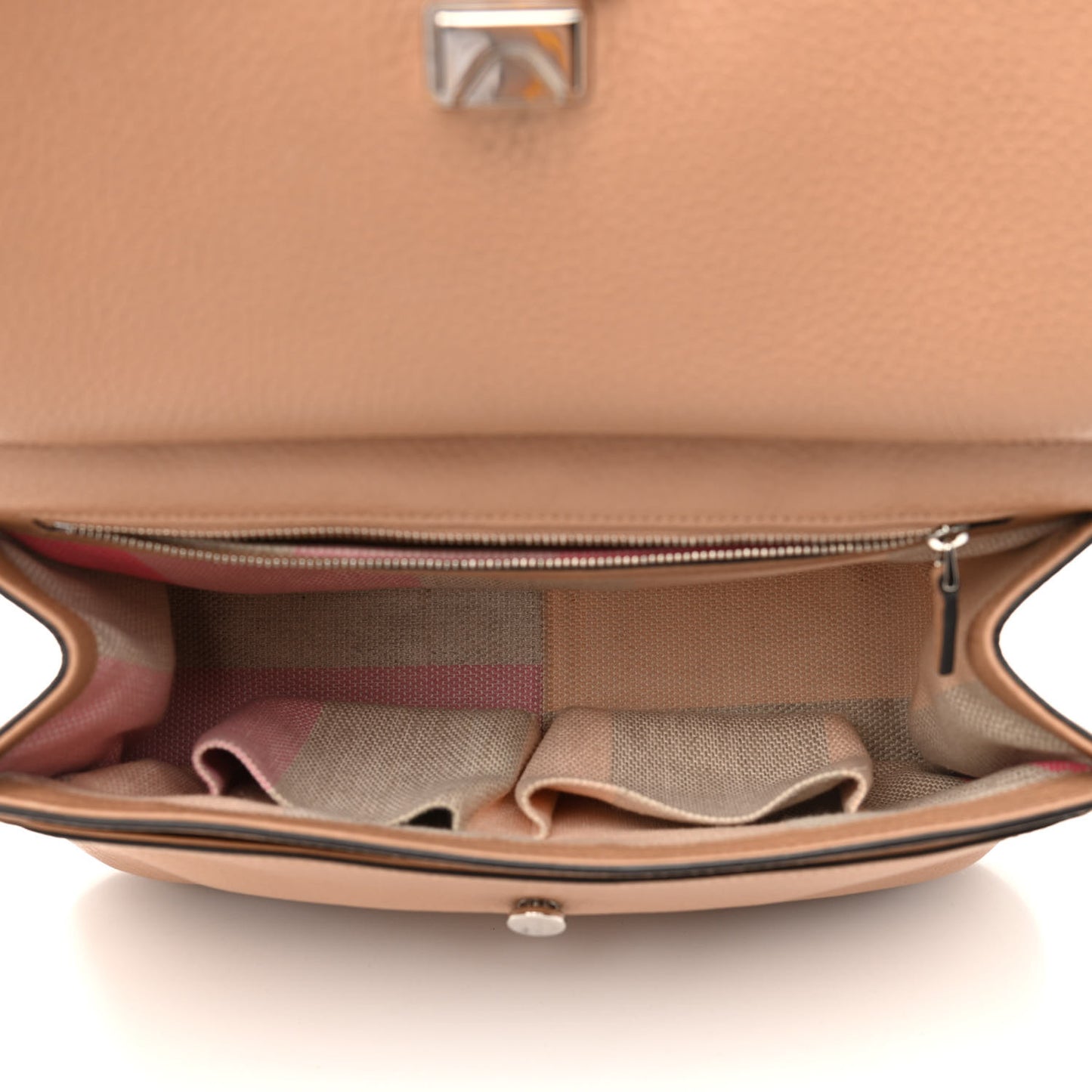 Cellarius Calfskin Medium Bamboo Daily Flap Shoulder Bag Camelia