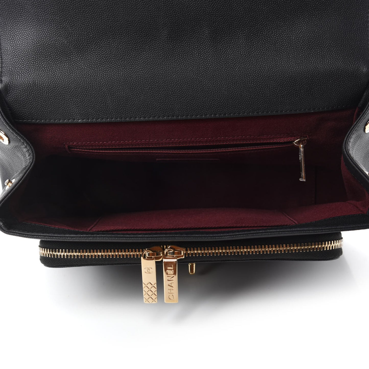 Caviar Quilted Large Business Affinity Flap Black