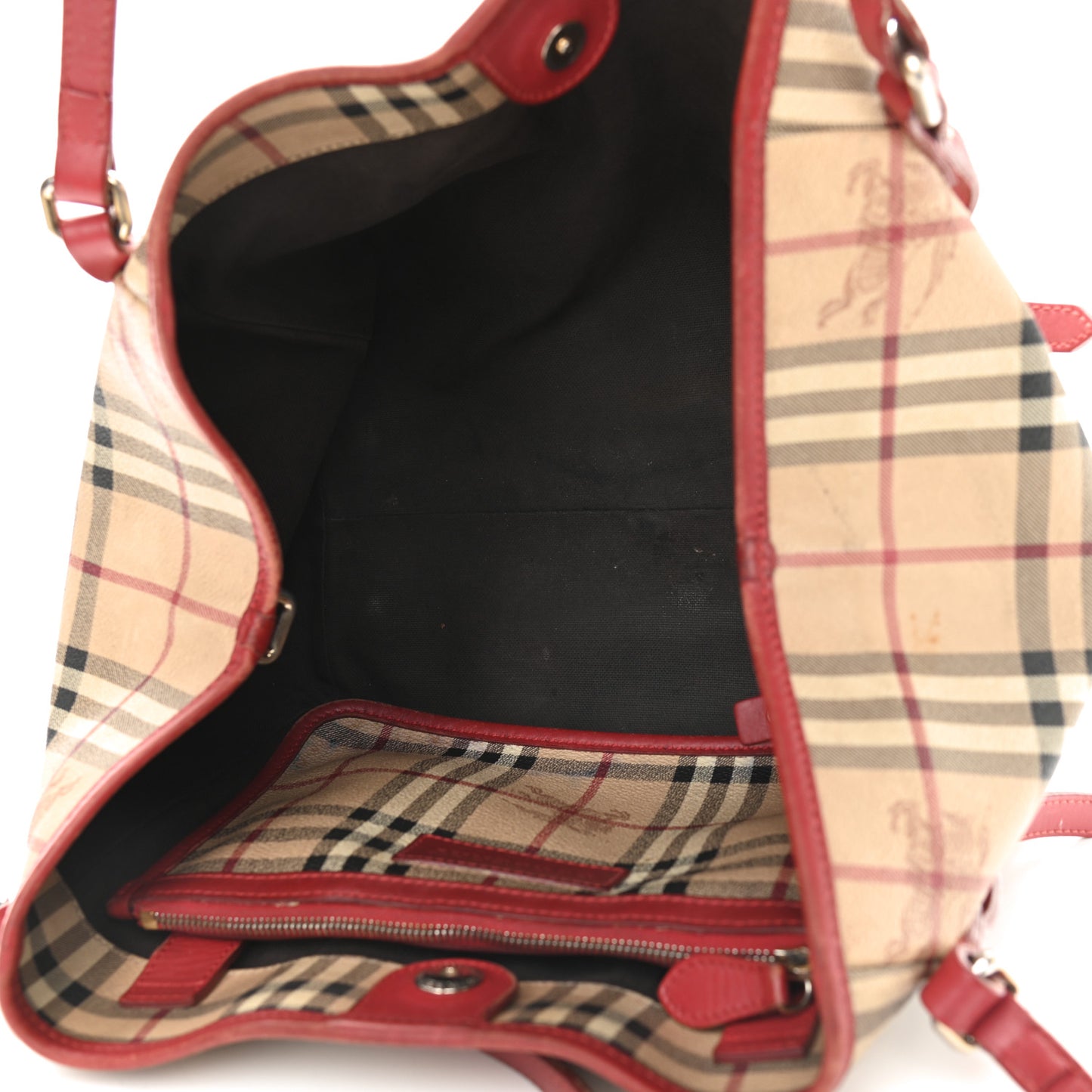 Haymarket Check Small Canterbury Tote Military Red