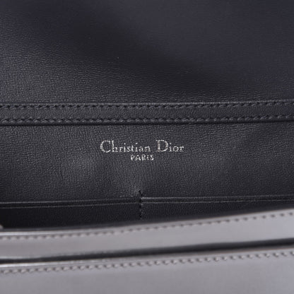 Christian Dior Metallic Patent Micro-Cannage Diorama Wallet on Chain Pouch Silver 8 of 9
