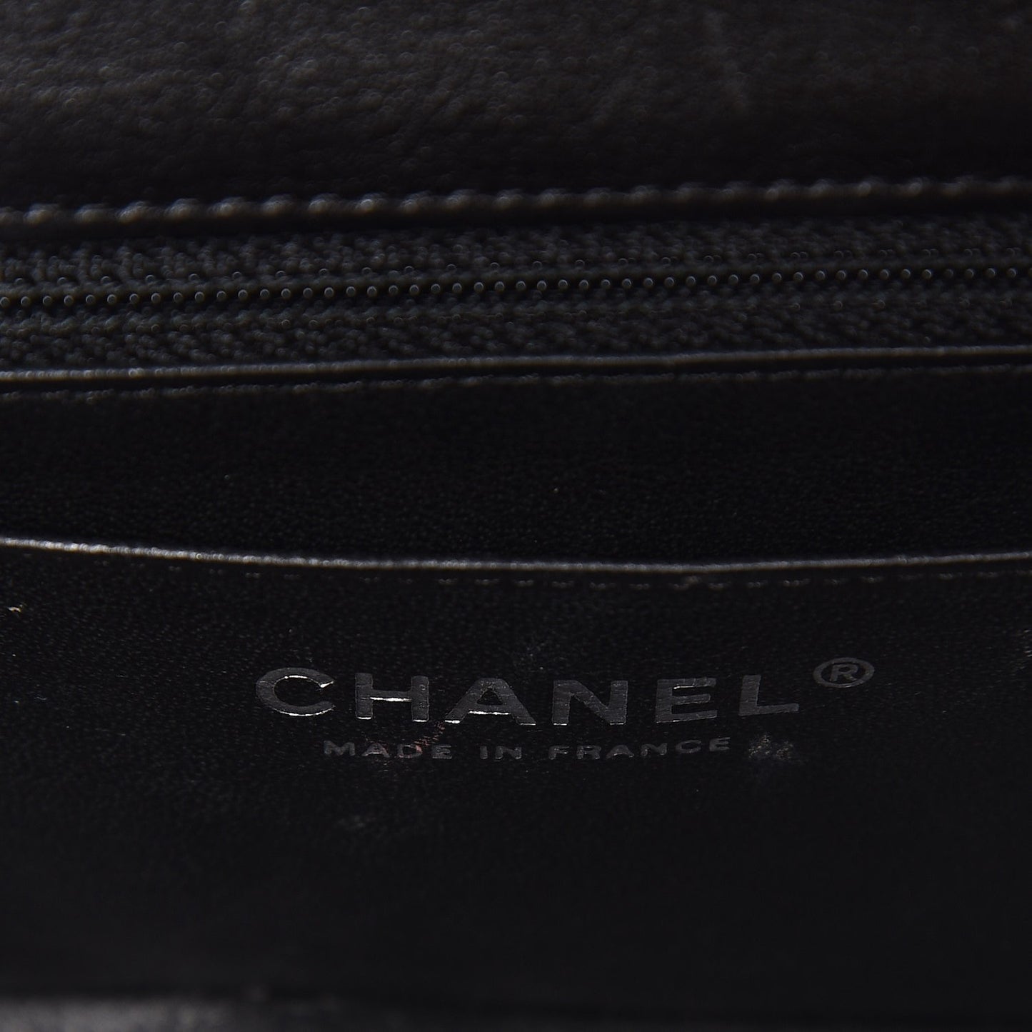 Crumpled Calfskin Quilted Mini Rectangular Flap So Black