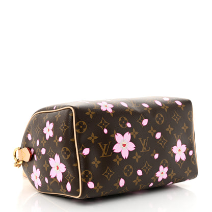 Louis Vuitton LV X TM Monogram Cherry Blossom Speedy Bandouliere 25 Sakura Brown 4 of 9