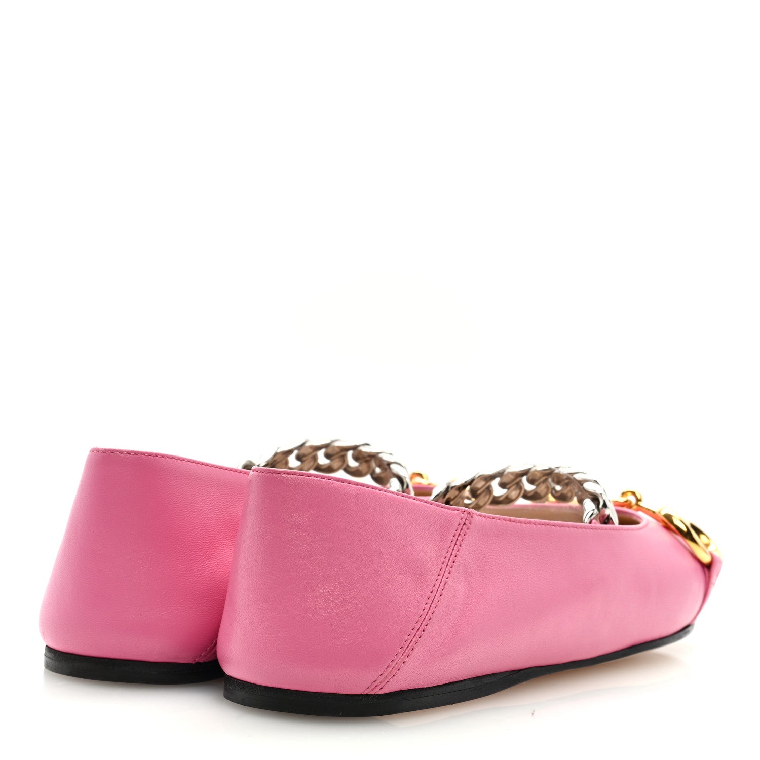 Gucci Nappa Lumiere Deva Horsebit Chain Embellished Flats 37.5 Tropical Flower 4 of 9