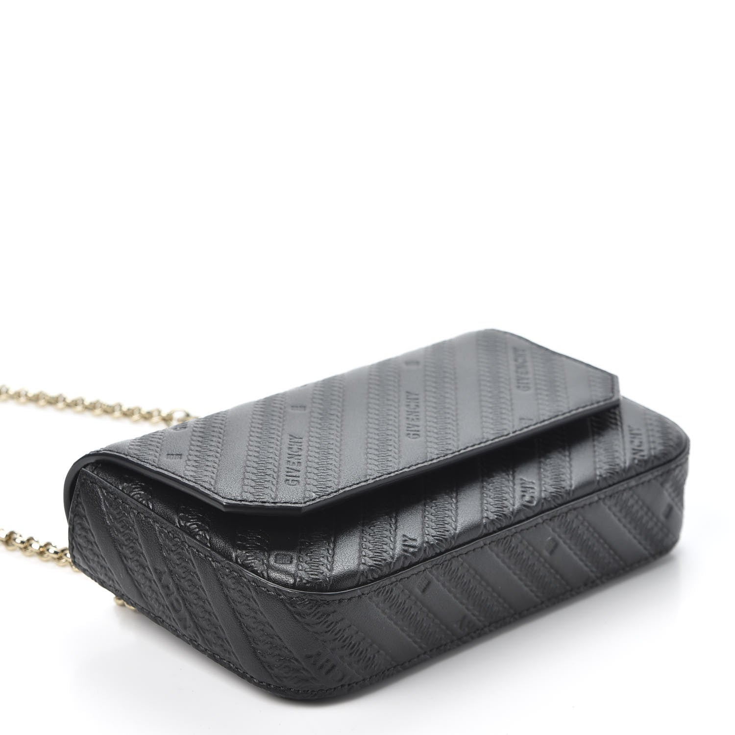 Givenchy Calfskin Chain Embossed Bond Pouch with Chain Black 3 of 8