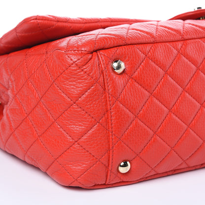 Chanel Calfskin Quilted XXL Travel Flap Bag Red 8 of 12