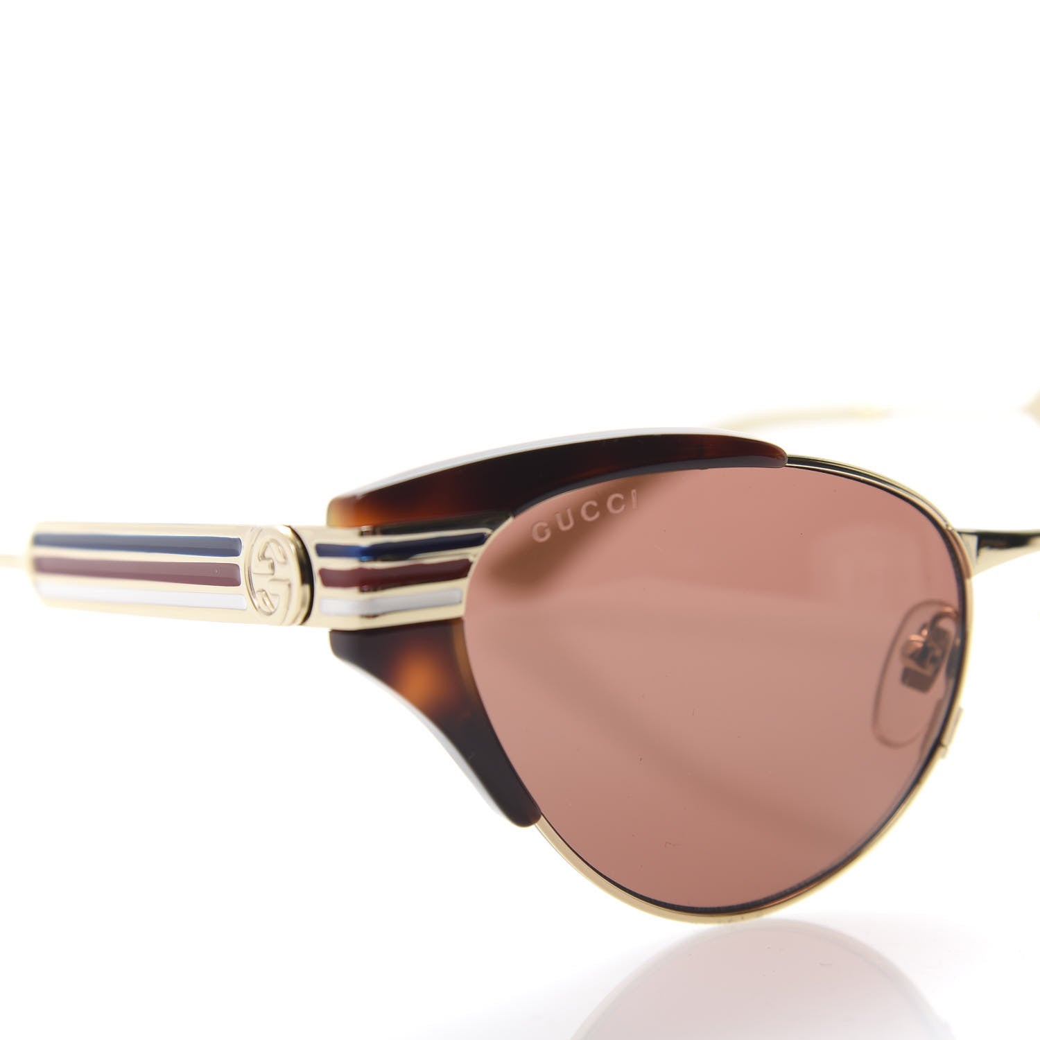 Gucci Cat Eye Web Sunglasses GG0522S Tortoise 7 of 7