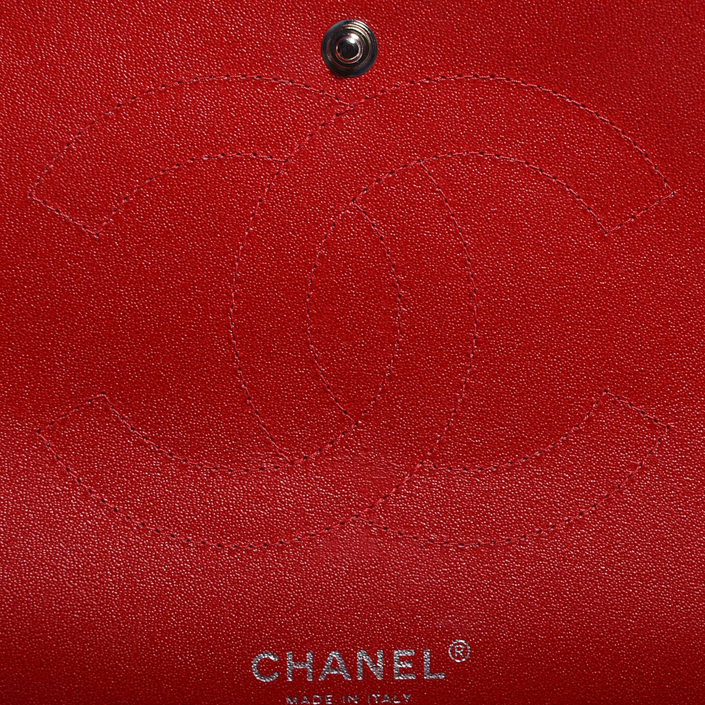 Lambskin Quilted Jumbo Double Flap Red