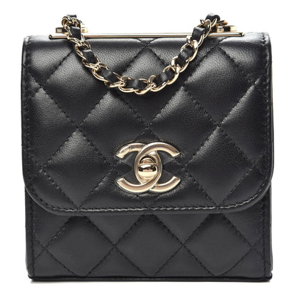 Chanel Lambskin Quilted Mini Trendy CC Chain Wallet Black 1 of 10