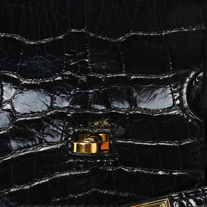 Hermes Shiny Porosus Crocodile Birkin 35 Black 11 of 12