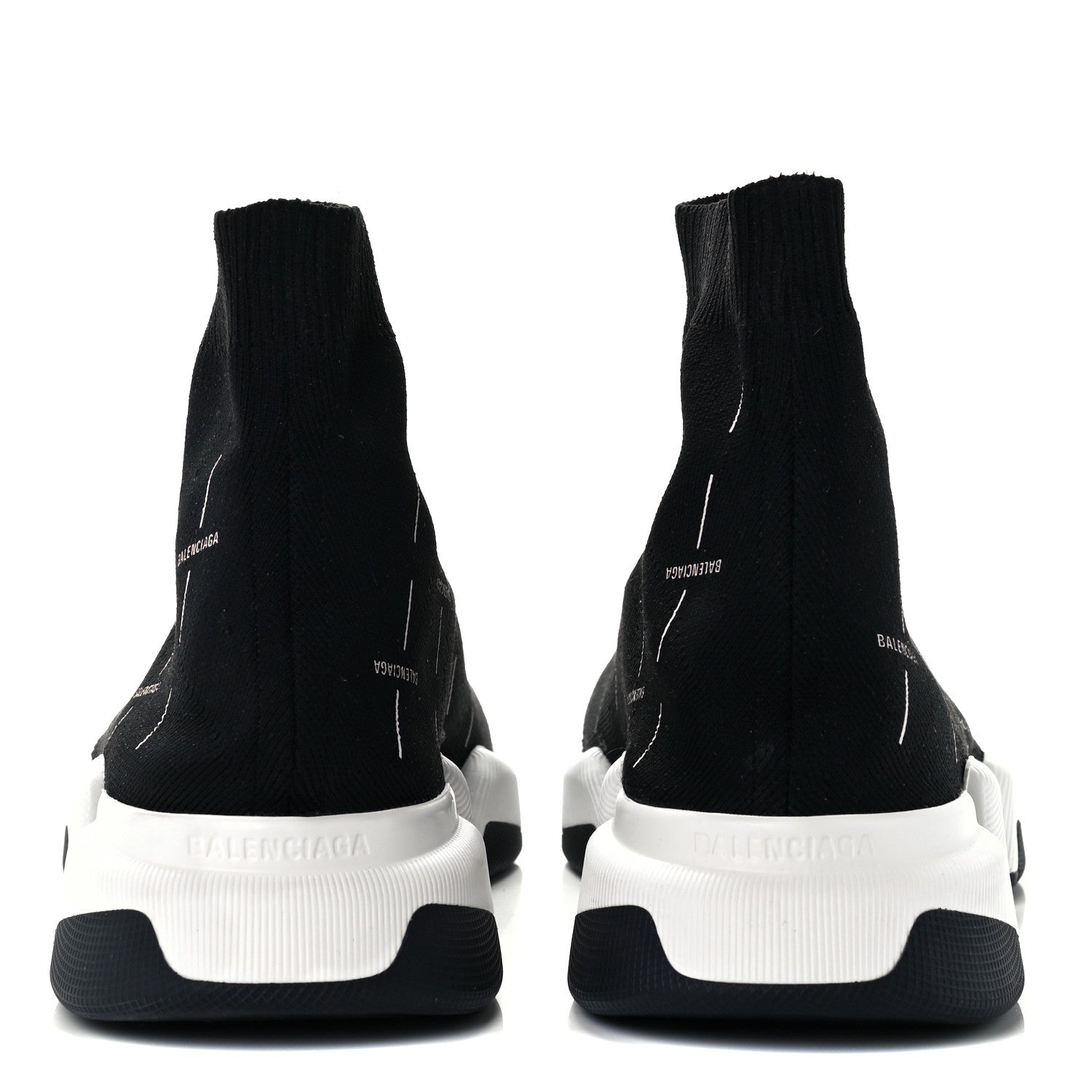 Balenciaga Technical 3D Recycled Knit Allover Logo Licence Print Mens Speed 2.0 Sneakers 45 Black White 5 of 10
