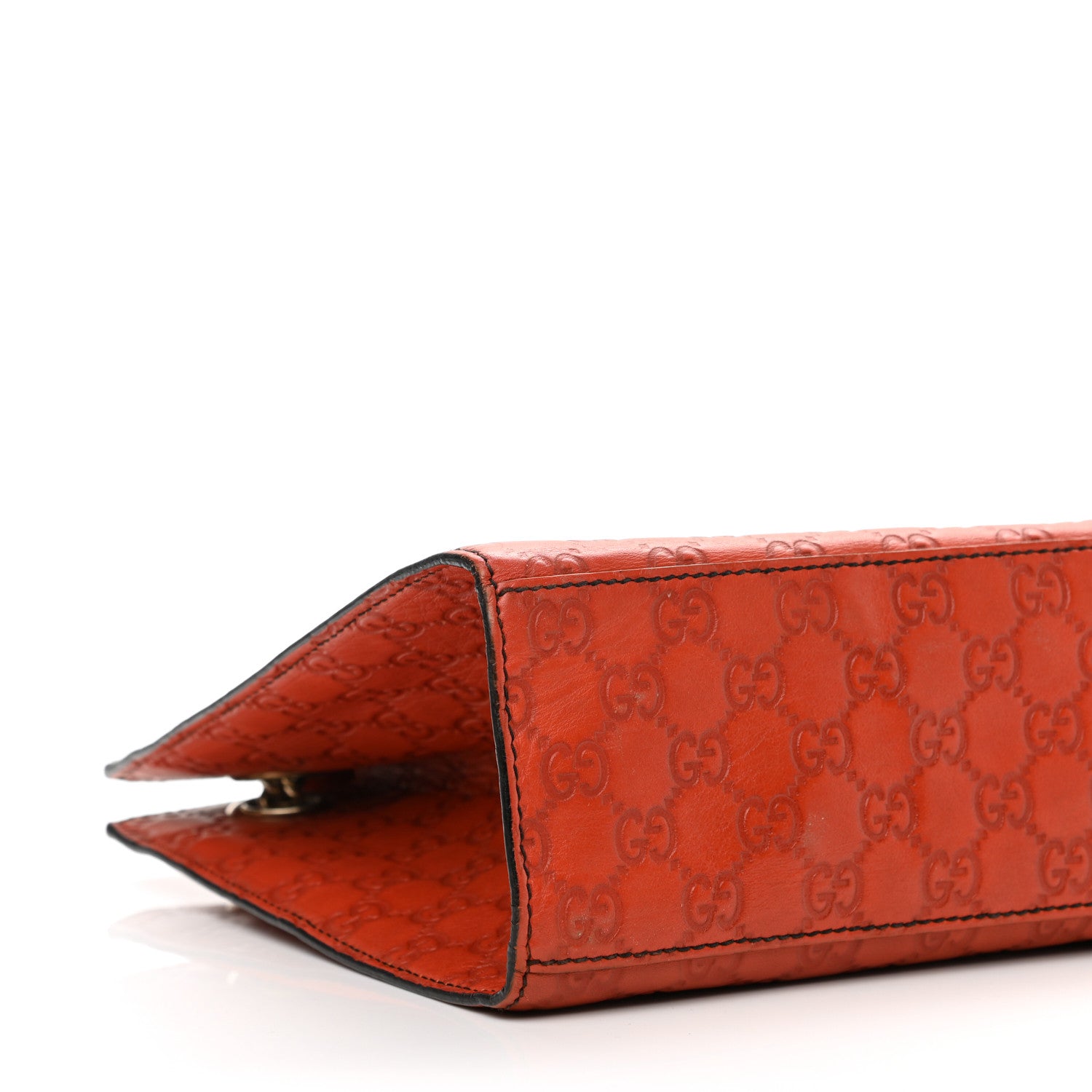 Gucci Guccissima Large Emily Chain Shoulder Bag Sun Orange 9 of 11