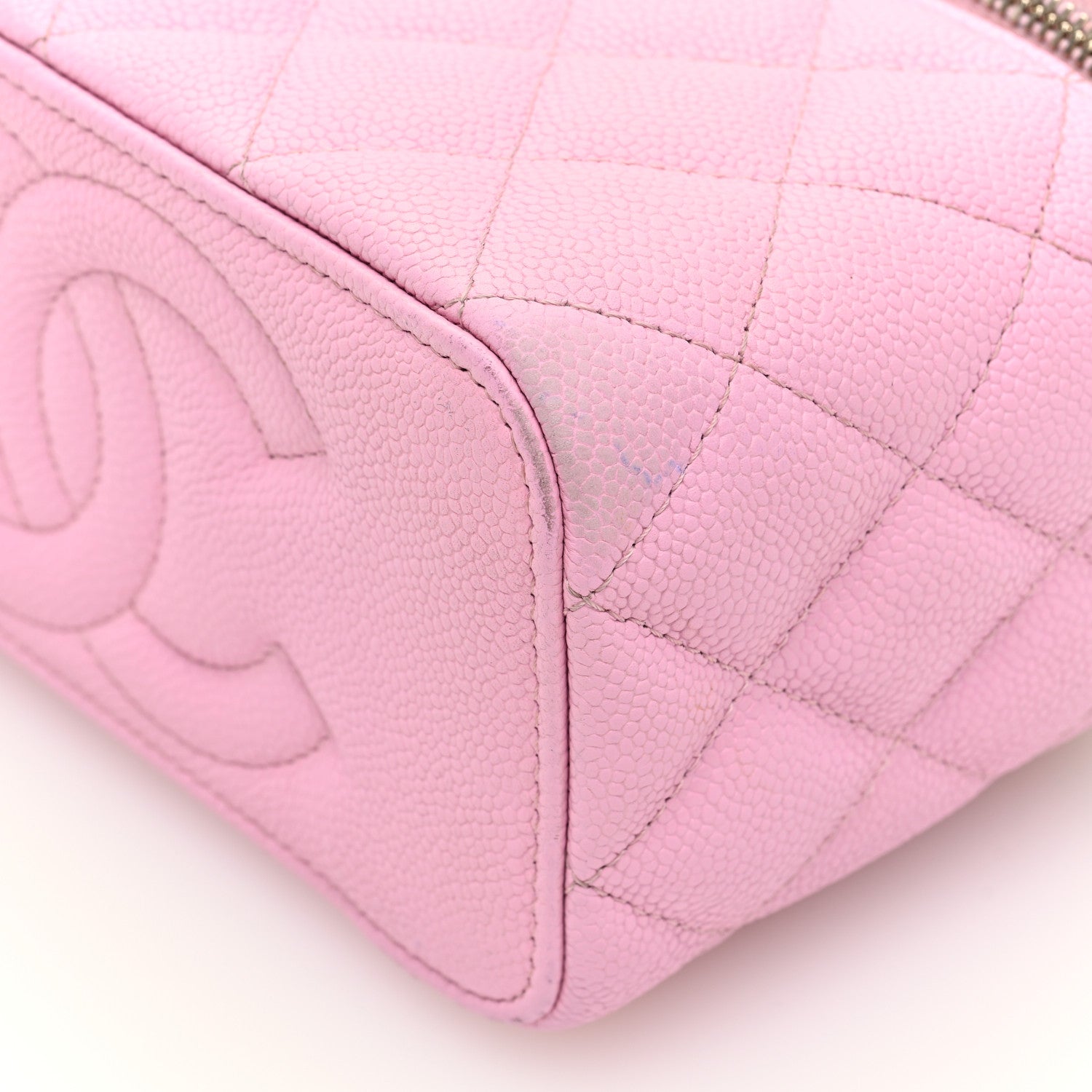 Chanel Caviar Quilted Sweetheart Vanity Case Pink 11 of 11