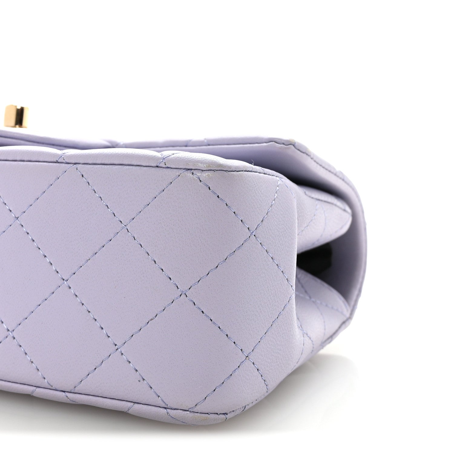Chanel Lambskin Quilted Mini Top Handle Rectangular Flap Light Purple 10 of 10