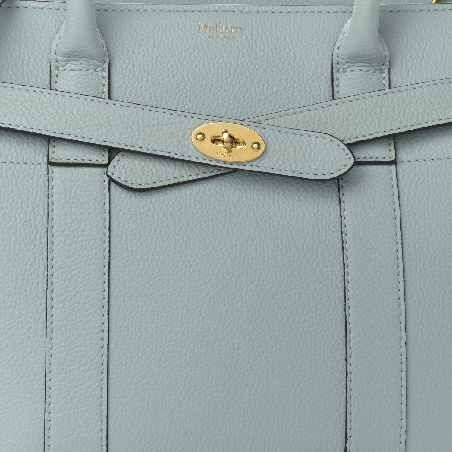 Mulberry Small Classic Grain Small Bayswater Zip Tote Light Antique Blue 7 of 11
