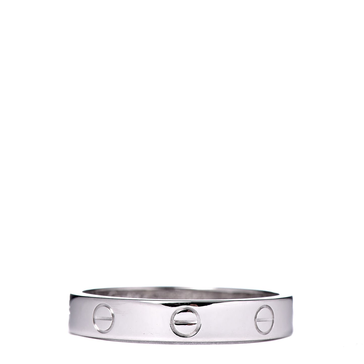 18K White Gold 4mm LOVE Wedding Band Ring 60 9.25
