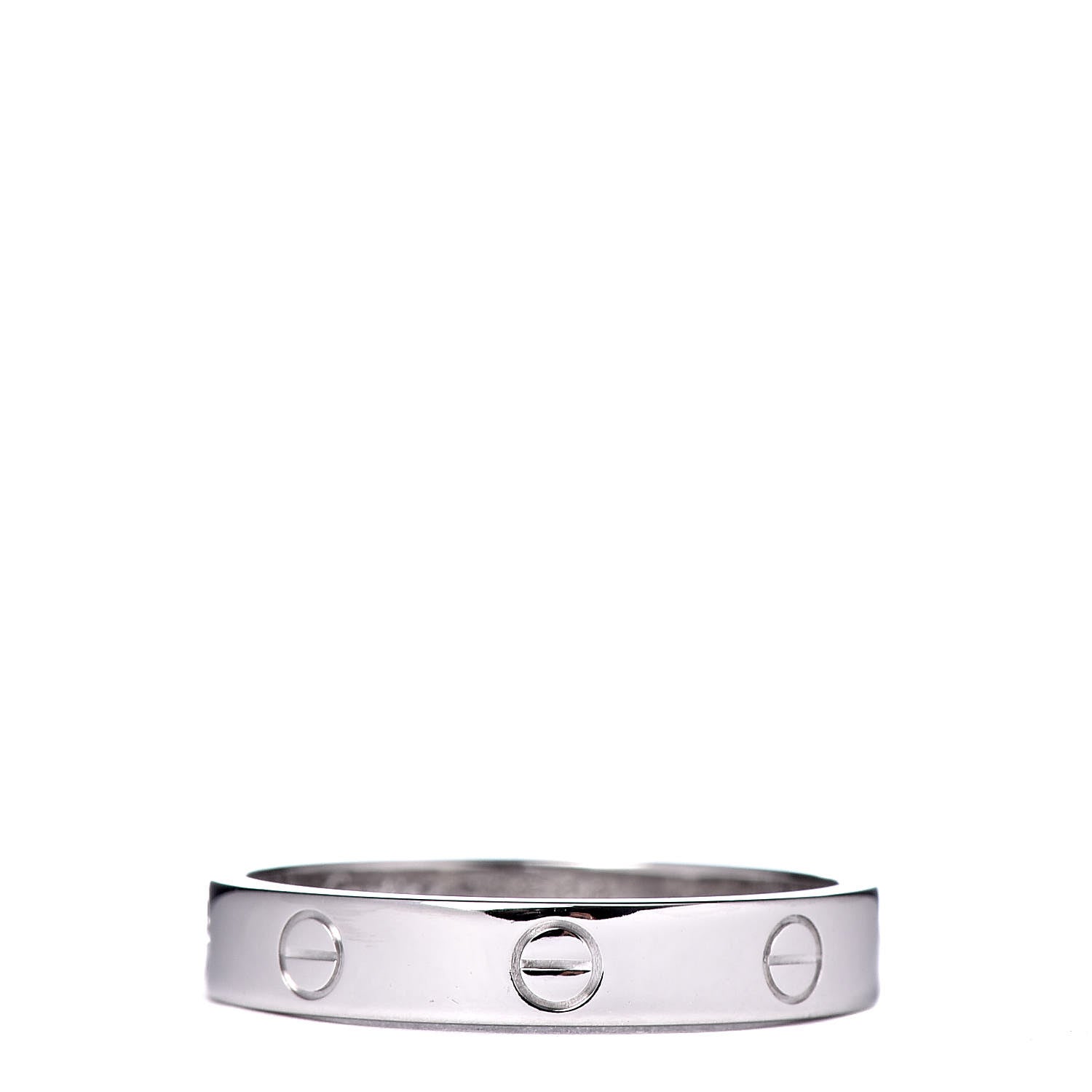 Cartier 18K White Gold 4mm LOVE Wedding Band Ring 60 9.25 1 of 4