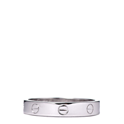 Cartier 18K White Gold 4mm LOVE Wedding Band Ring 60 9.25 1 of 4