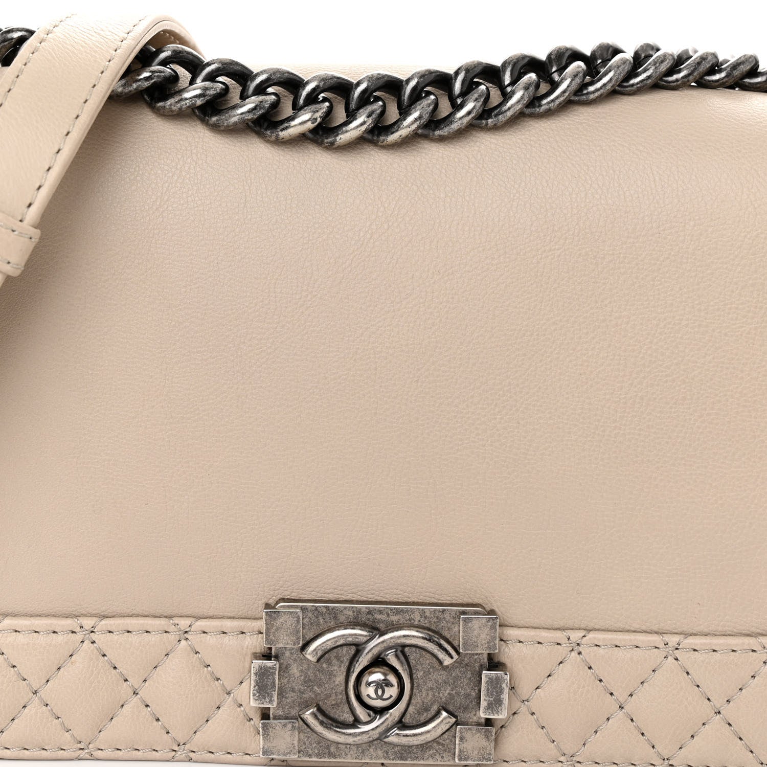 Chanel Calfskin Medium Boy Reverso Flap Beige 8 of 10