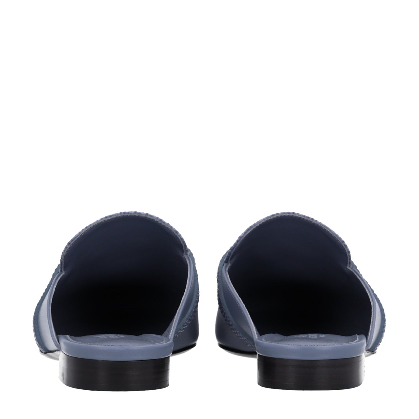 Lizard Calfskin Oz Mules 41 Bleu Grignon