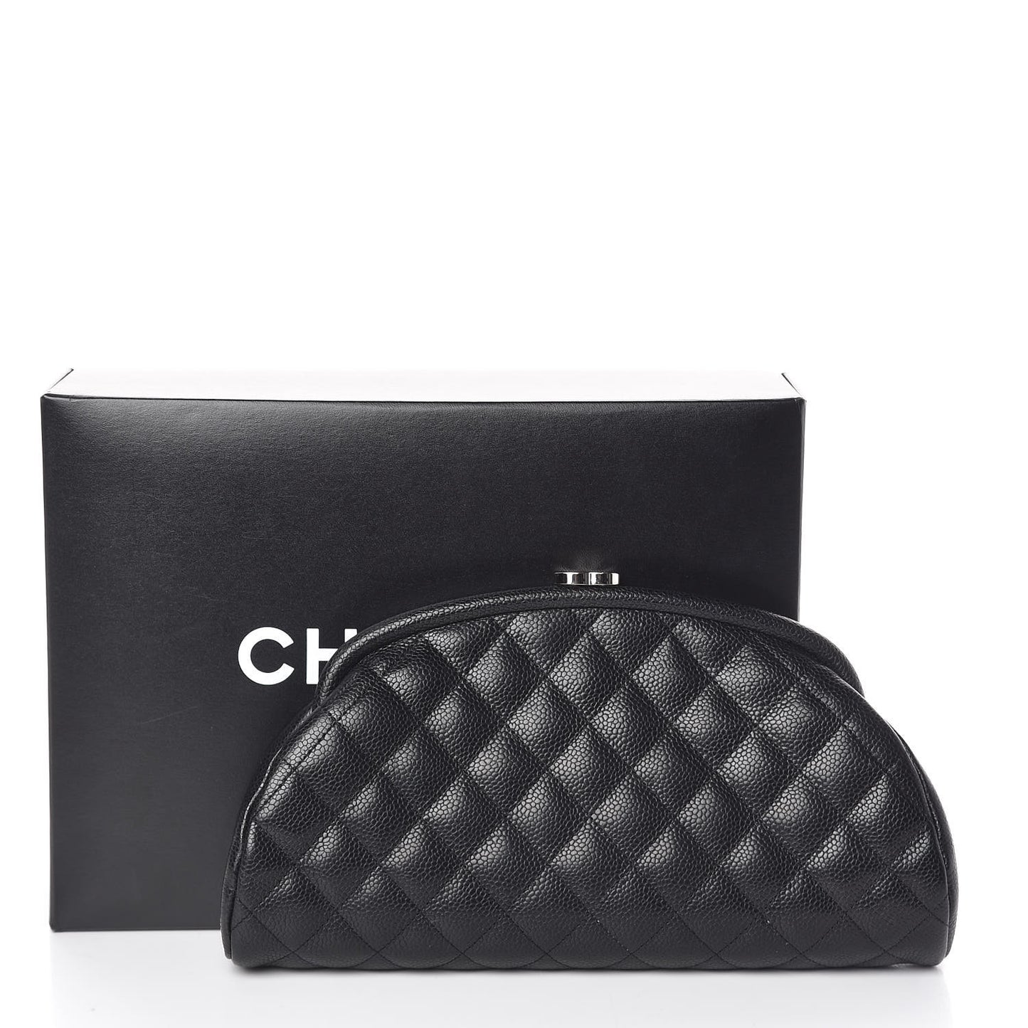 Caviar Quilted Timeless Clutch Black