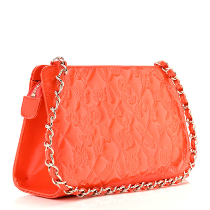 Chanel Patent Calfskin Lucky Symbols Pochette Coral 3 of 13