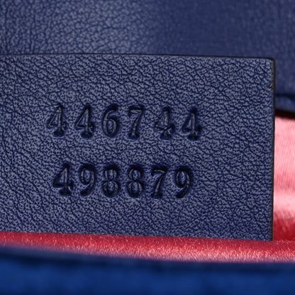 Gucci Velvet Matelasse Mini GG Marmont Shoulder Bag Cobalt Blue 7 of 12