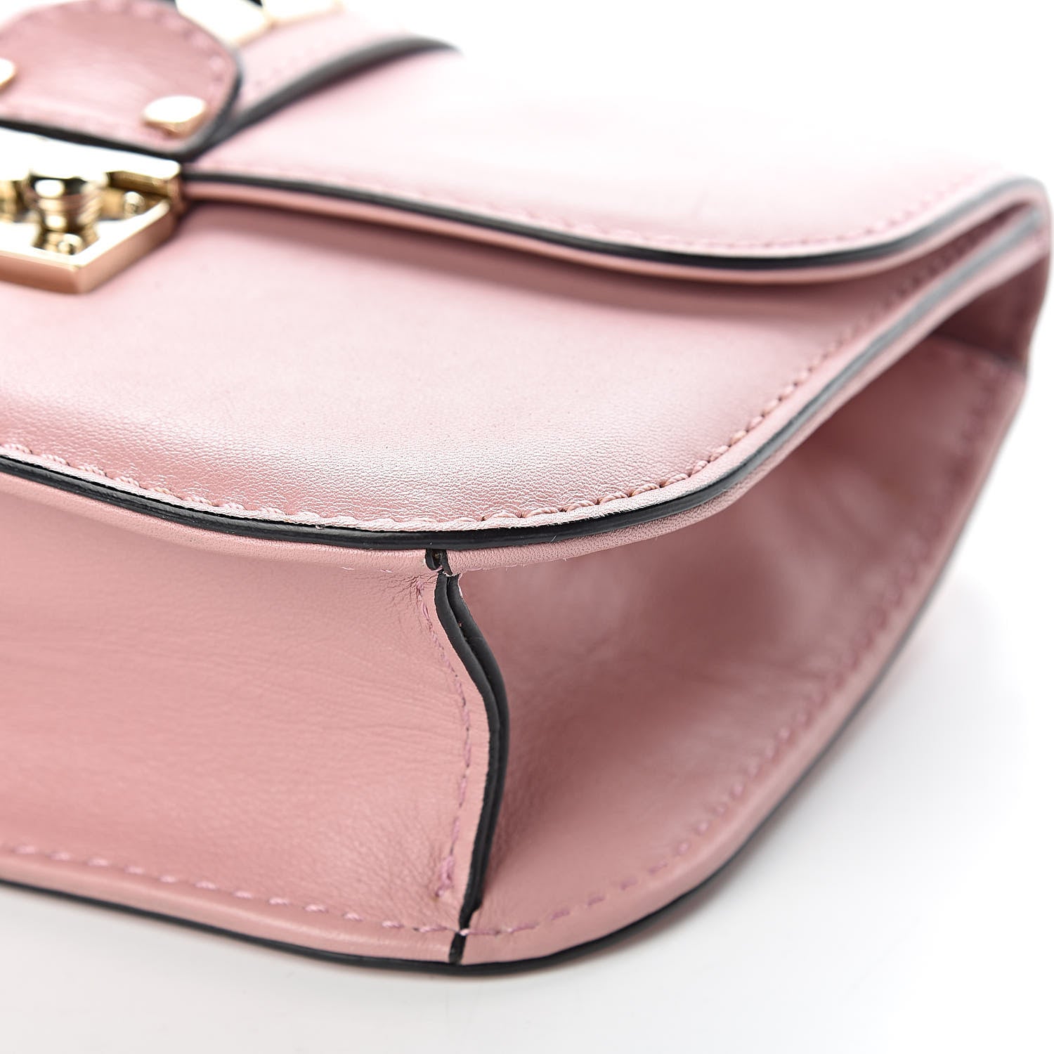 Valentino Garavani Vitello Small Glam Lock Rockstud Flap Pop Gardenia 7 of 8