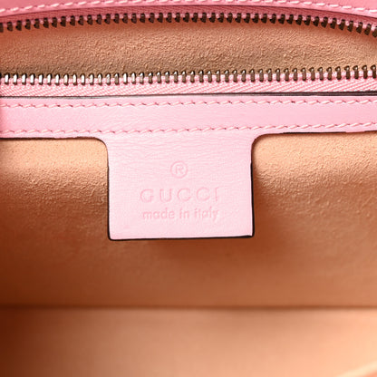 Gucci Calfskin Sylvie Web Small Queen Margaret Top Handle Bag Sugar Pink 6 of 10