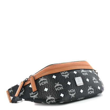 MCM Visetos Small Fusten Belt Bag Black Cognac 4 of 11