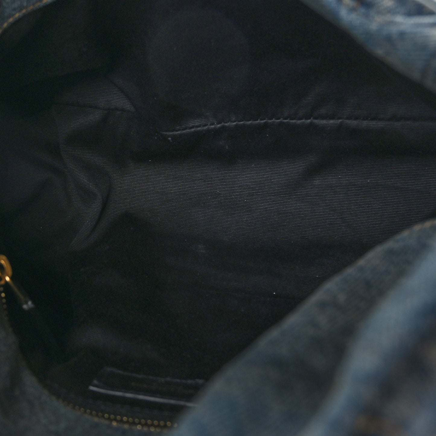 Denim Quilted Small Loulou Puffer Monogram Chain Satchel Blue Cinnamon