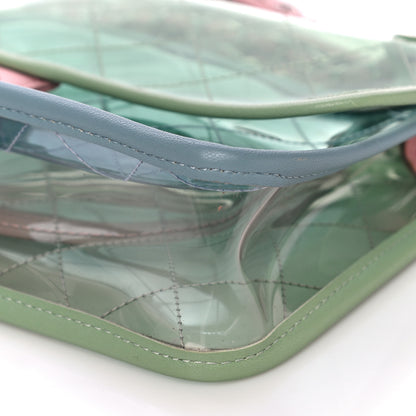 Chanel Lambskin PVC Quilted Medium Coco Splash Flap Blue Green 9 of 9